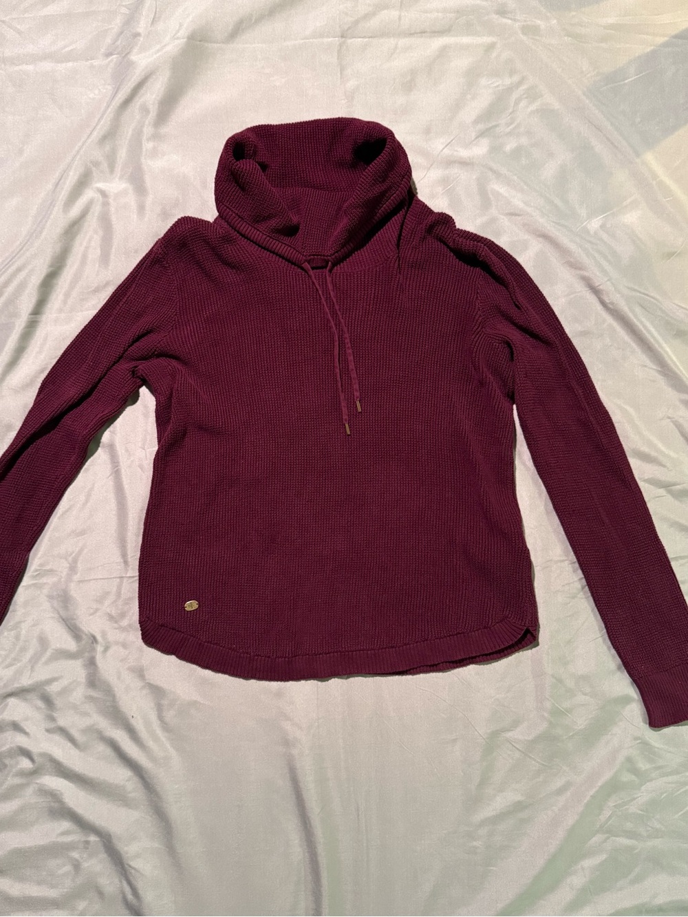 Ralph Lauren Wine Cowl Neck Knit Sweater